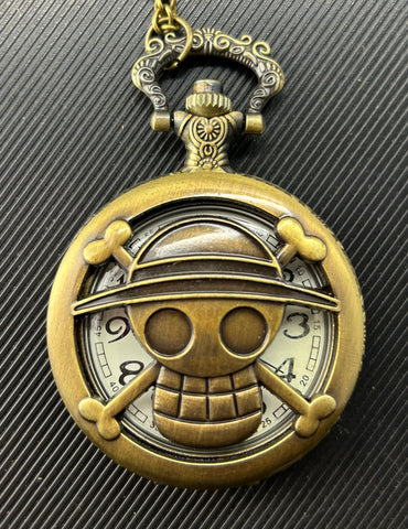 One Piece Skull Pocket Watch