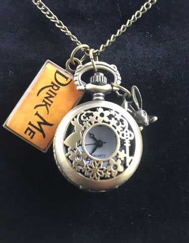 Alice In Wonderland Watch Pendant